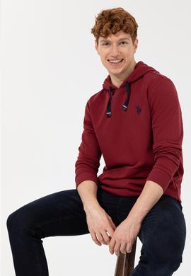 Erkek Vişne Kapüşonlu Sweatshirt - 50257481009
