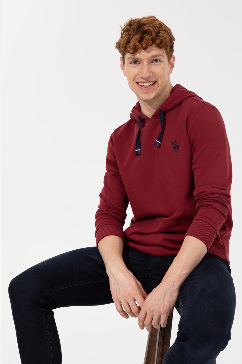 Erkek Vişne Kapüşonlu Sweatshirt - 50257481009