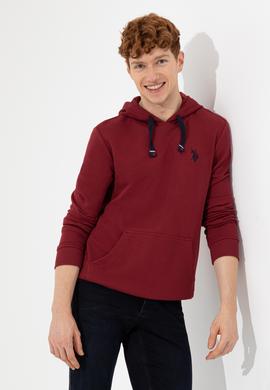Erkek Vişne Kapüşonlu Sweatshirt - 50257481009