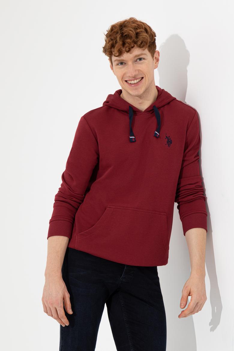 Erkek Vişne Kapüşonlu Sweatshirt - 50257481009