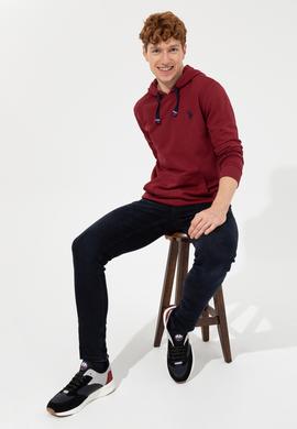 Erkek Vişne Kapüşonlu Sweatshirt - 50257481009