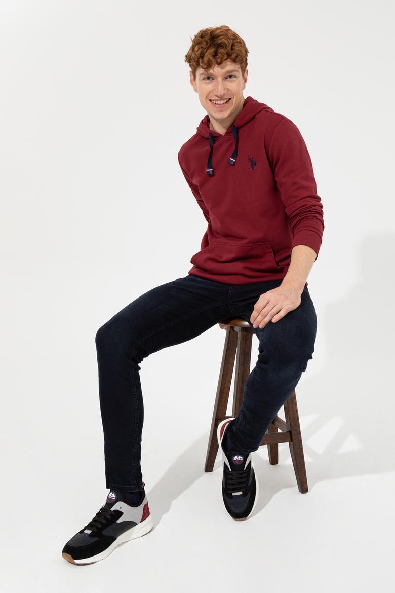 Erkek Vişne Kapüşonlu Sweatshirt - 50257481009