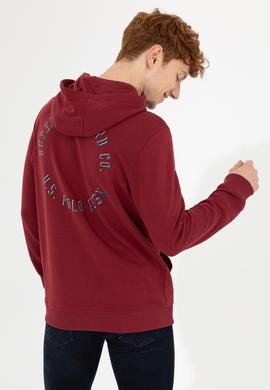 Erkek Vişne Kapüşonlu Sweatshirt - 50257481009