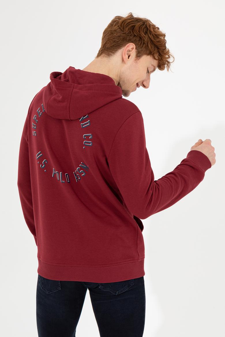 Erkek Vişne Kapüşonlu Sweatshirt - 50257481009