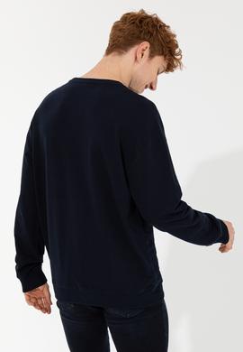 Erkek Lacivert Bisiklet Yaka Sweatshirt - 50257196016