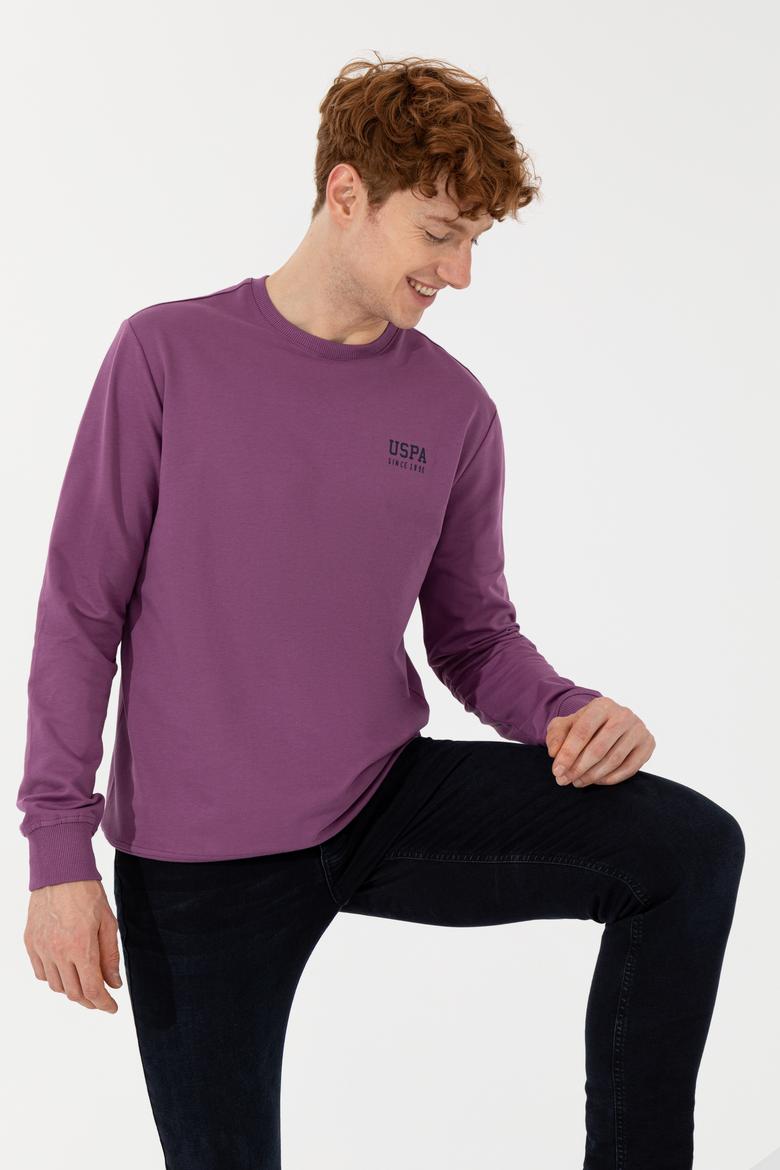 Erkek Menekşe Basic Sweatshirt