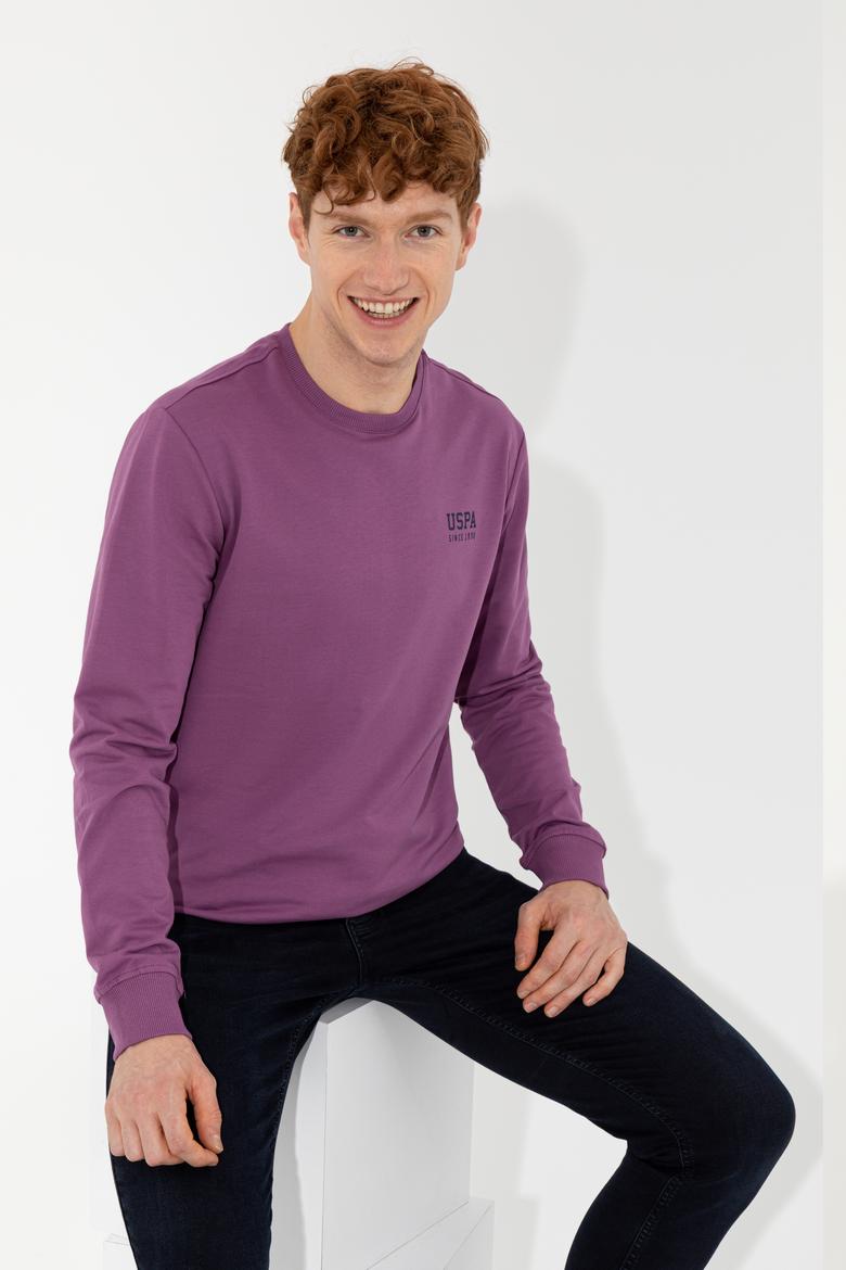 Erkek Menekşe Basic Sweatshirt - 50257281129