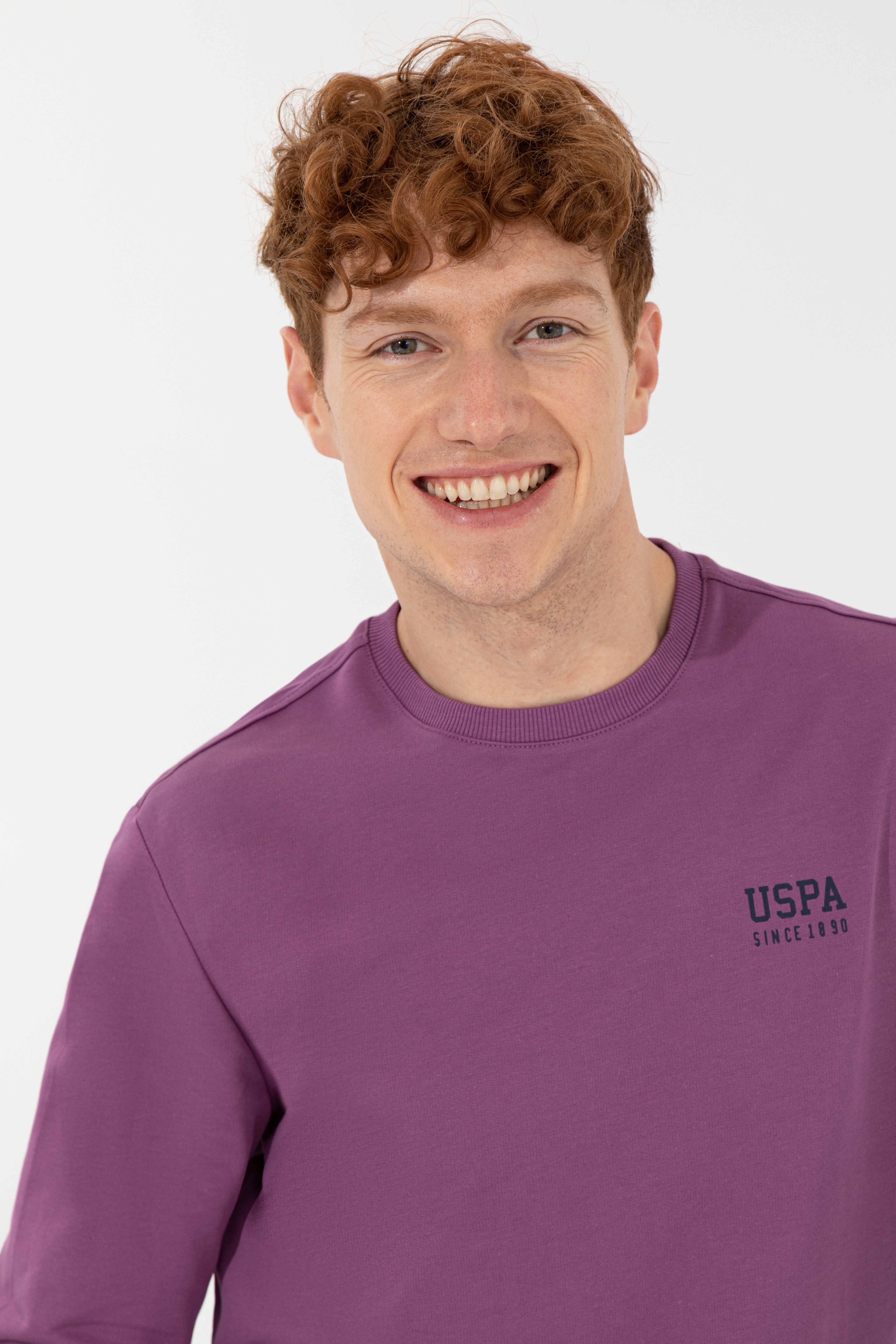 Erkek Menekşe Basic Sweatshirt - Image 2