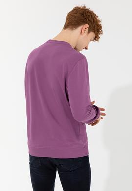 Erkek Menekşe Basic Sweatshirt - 50257281129