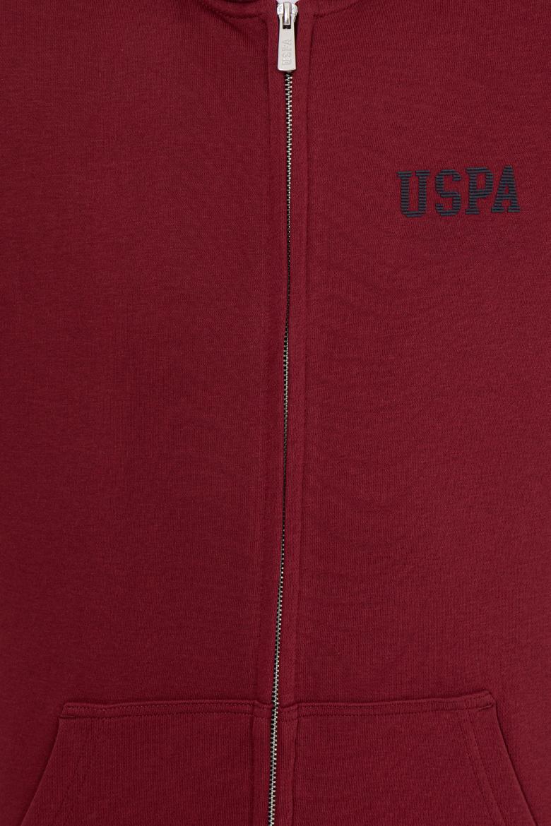 Erkek Vişne Kapüşonlu Örme Hırka - 50257142038