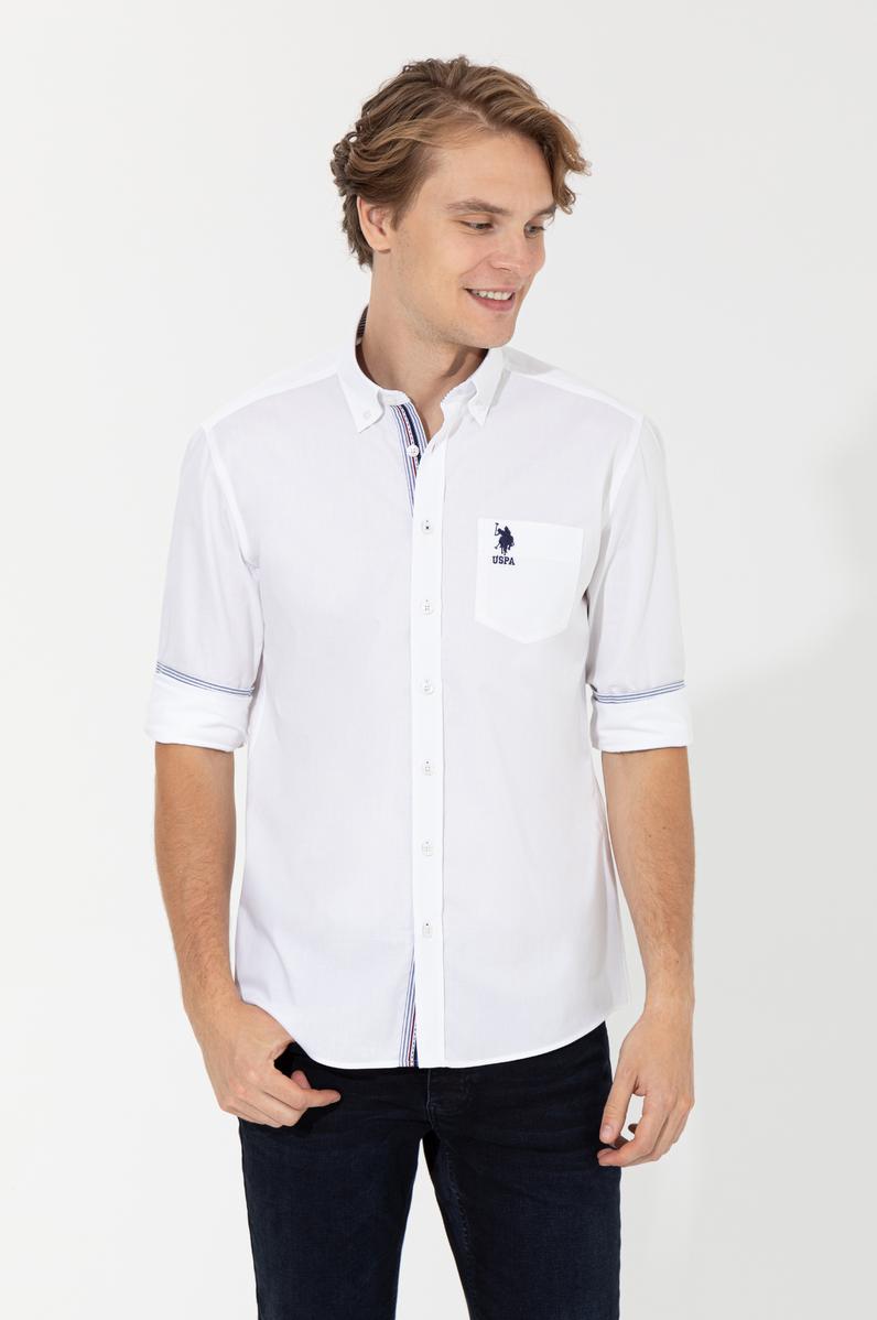 Erkek Beyaz Uzun Kollu Gömlek