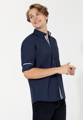 Erkek Lacivert Uzun Kollu Gömlek - 50257151016