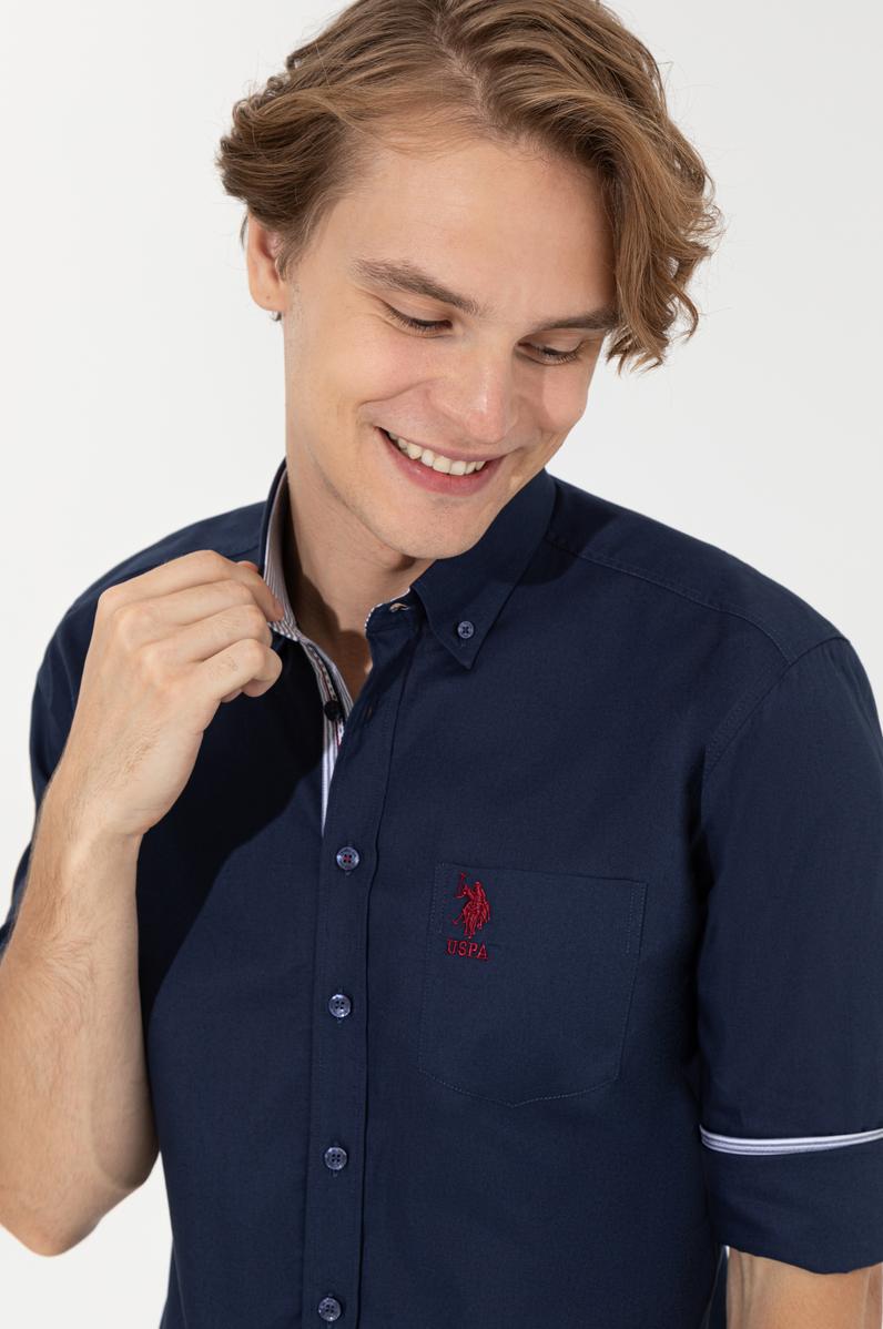 Erkek Lacivert Uzun Kollu Gömlek