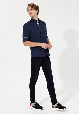 Erkek Lacivert Uzun Kollu Gömlek - 50257151016