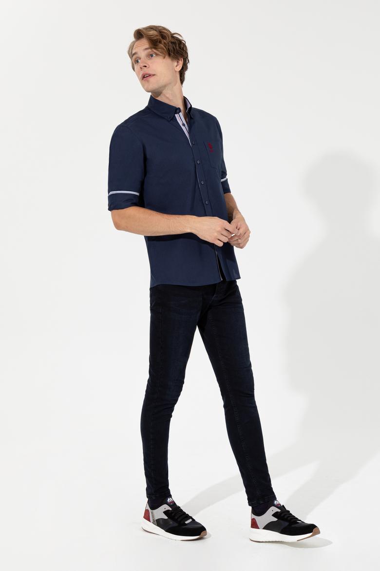 Erkek Lacivert Uzun Kollu Gömlek - 50257151016