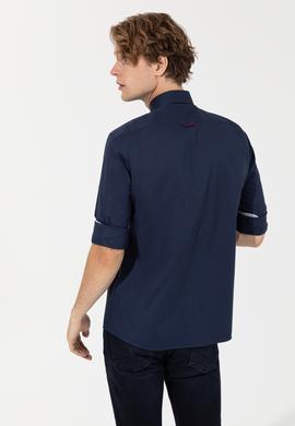Erkek Lacivert Uzun Kollu Gömlek - 50257151016