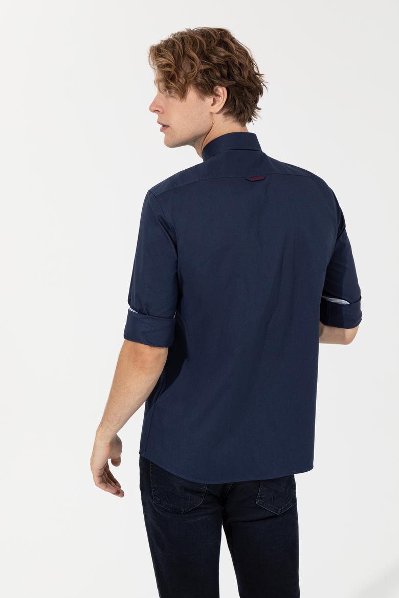 Erkek Lacivert Uzun Kollu Gömlek - 50257151016