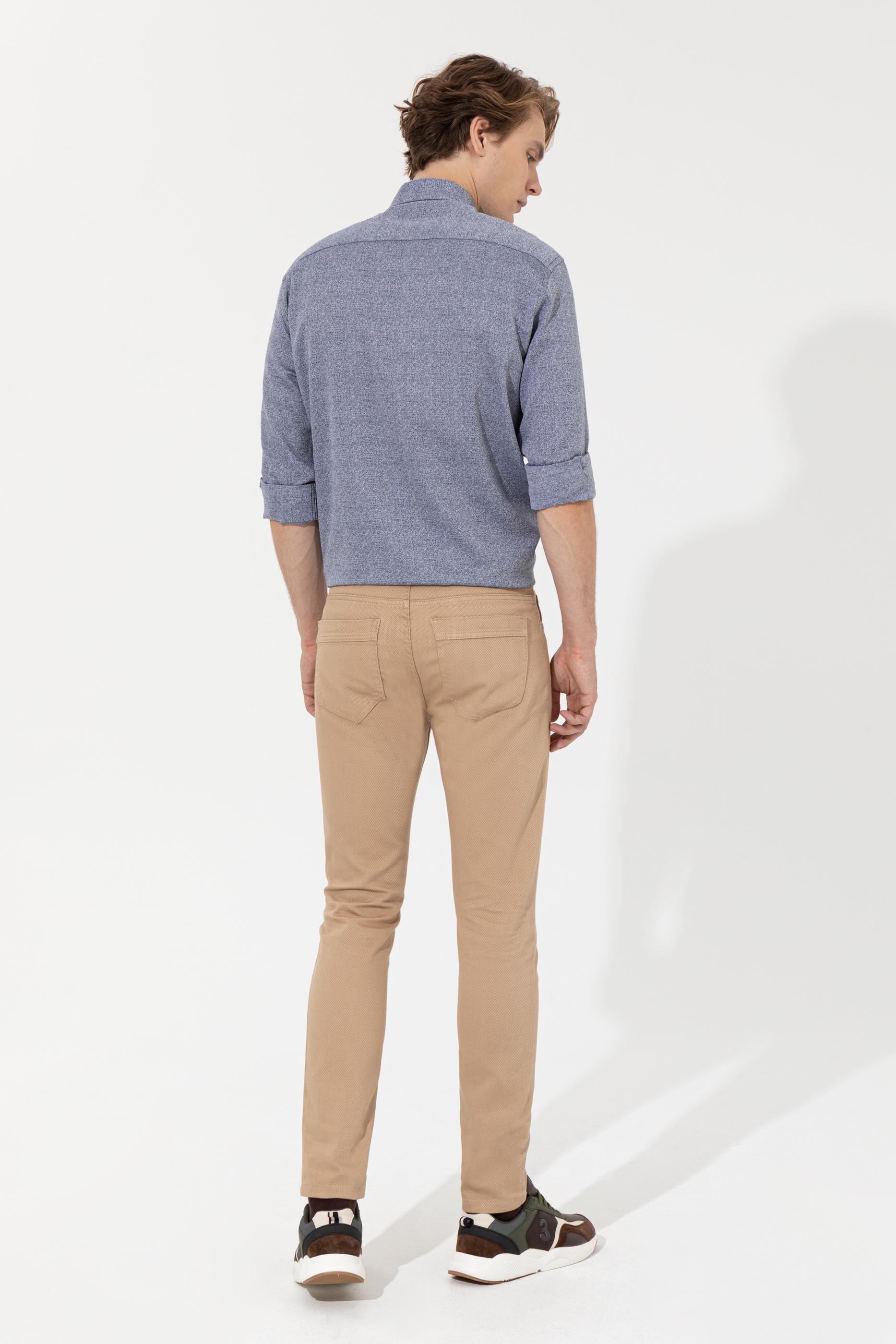 Erkek Camel Kanvas Pantolon