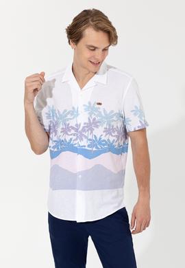 Erkek Mavi Kısa Kollu Gömlek - 50246762001