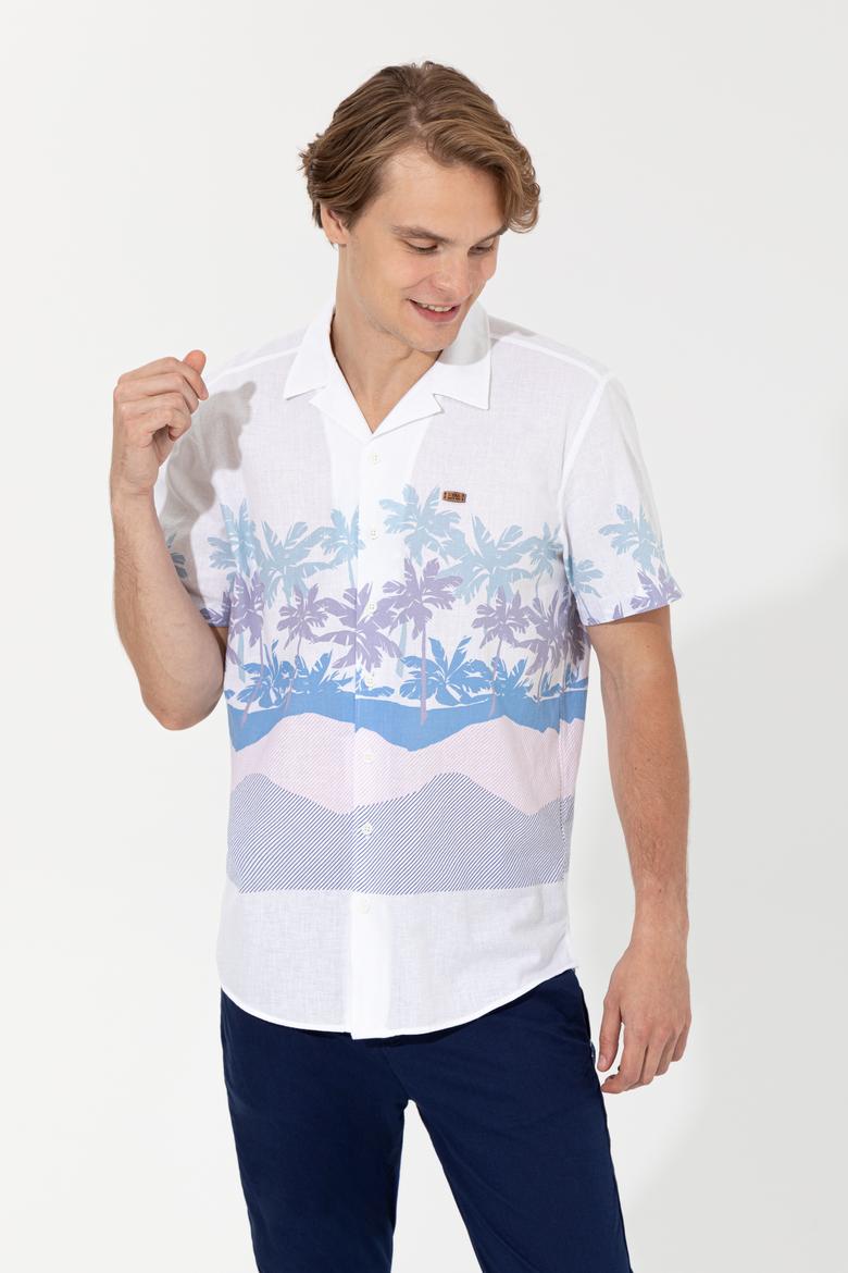 Erkek Mavi Kısa Kollu Gömlek - 50246762001