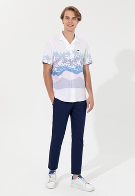 Erkek Mavi Kısa Kollu Gömlek - 50246762001