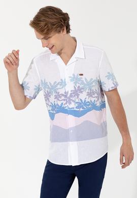 Erkek Mavi Kısa Kollu Gömlek - 50246762001