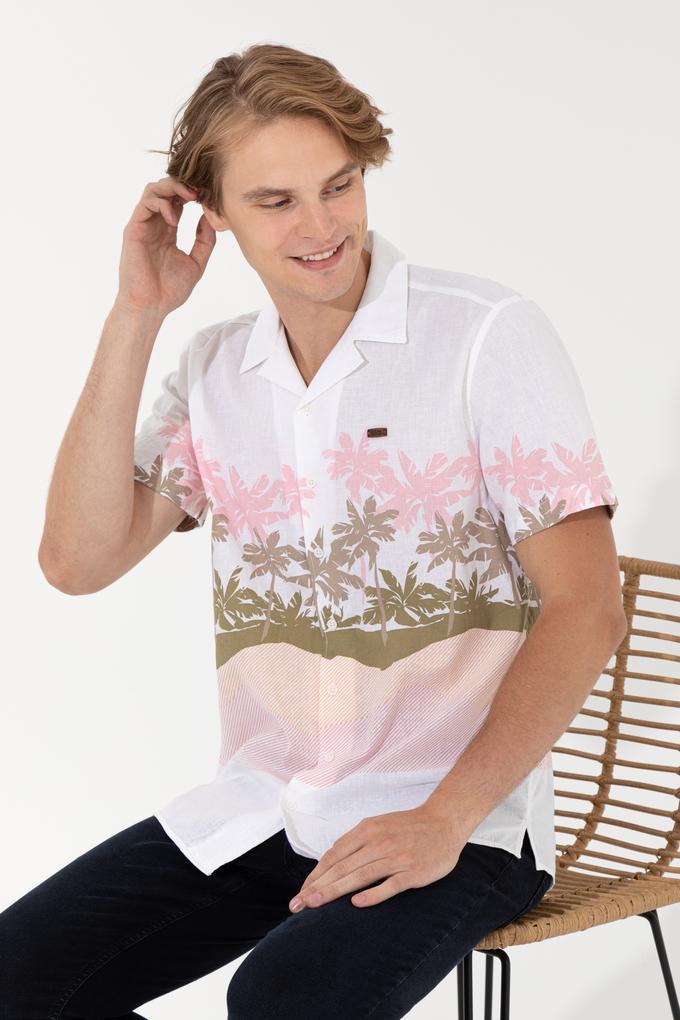 Erkek Somon Kısa Kollu Gömlek