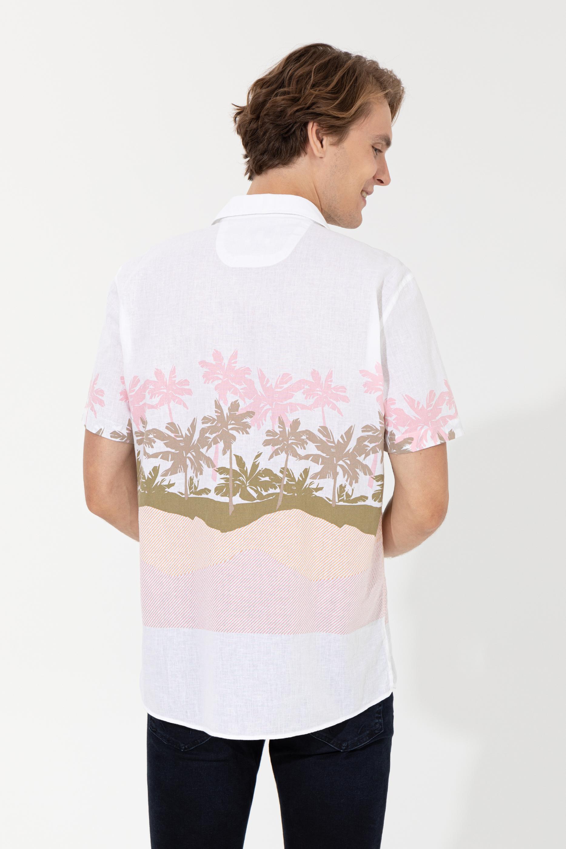 Erkek Somon Kısa Kollu Gömlek