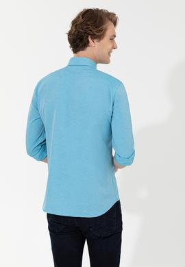 Erkek Petrol Uzun Kollu Basic Gömlek - 50262534030