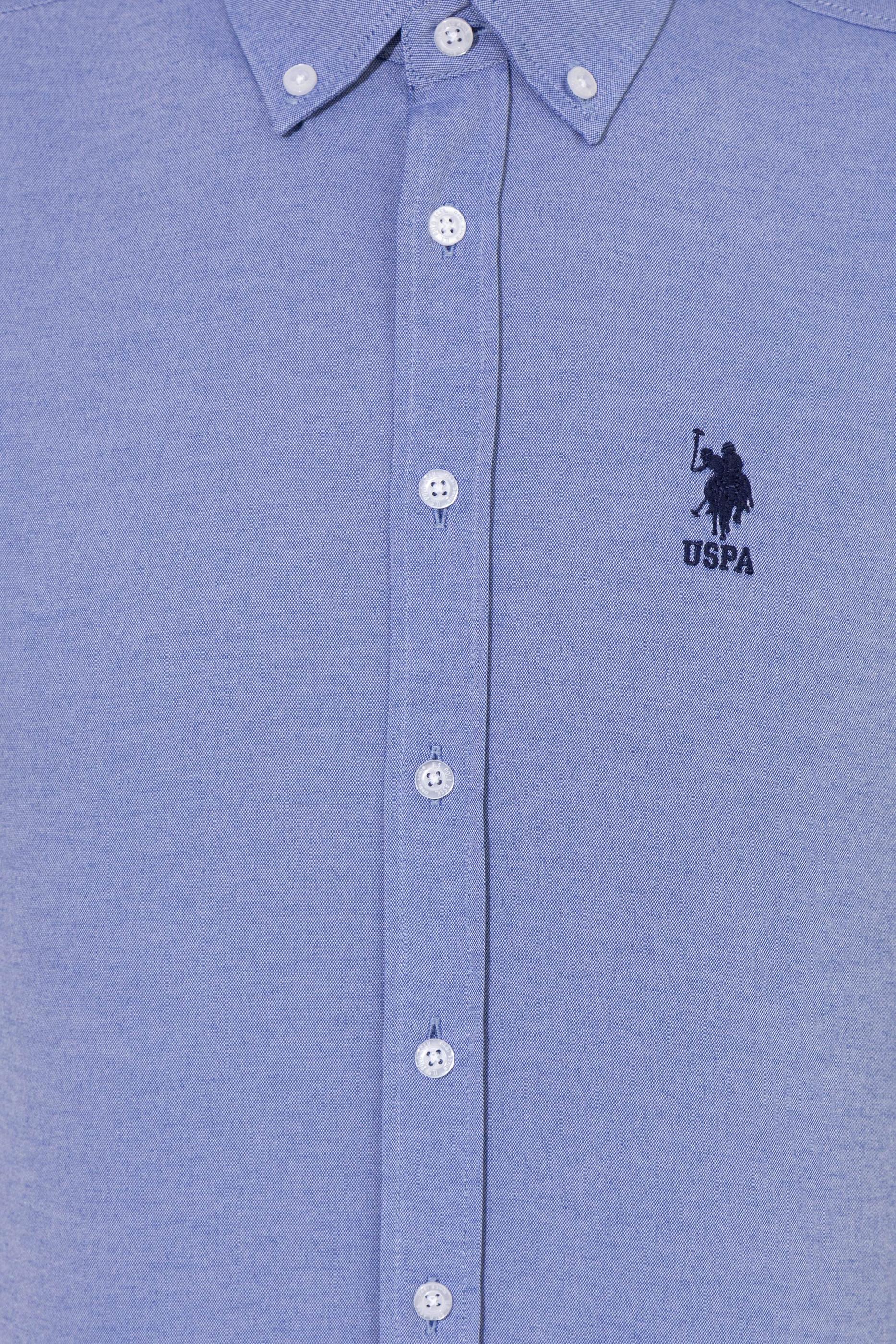 Erkek Mavi Uzun Kollu Basic Gömlek