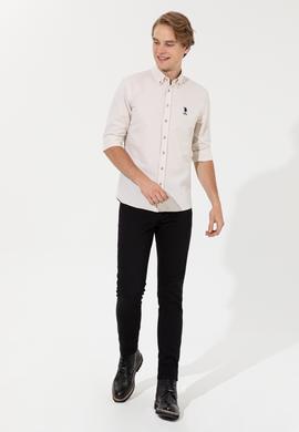 Erkek Taş Uzun Kollu Basic Gömlek - 50262534062