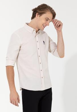 Erkek Taş Uzun Kollu Basic Gömlek - 50262534062