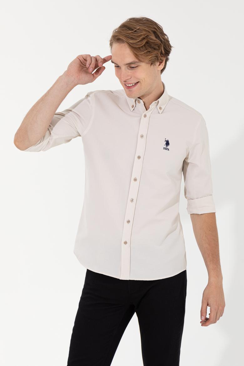 Erkek Taş Uzun Kollu Basic Gömlek - 50262534062