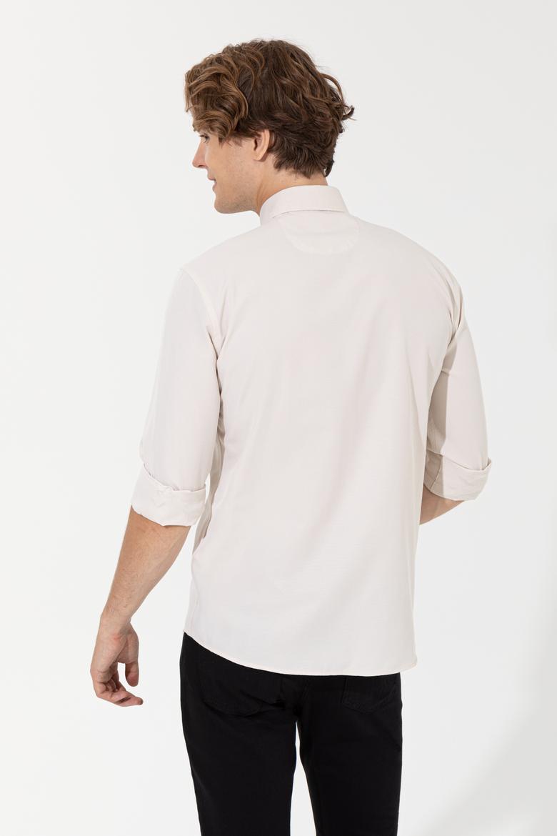 Erkek Taş Uzun Kollu Basic Gömlek - 50262534062