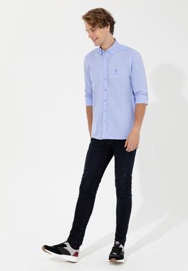 Erkek Mavi Uzun Kollu Gömlek - 50256405018