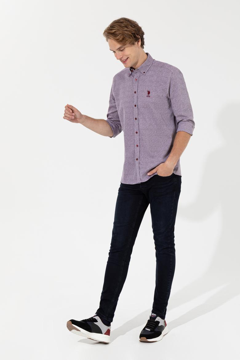Erkek Vişne Uzun Kollu Gömlek - 50256405036