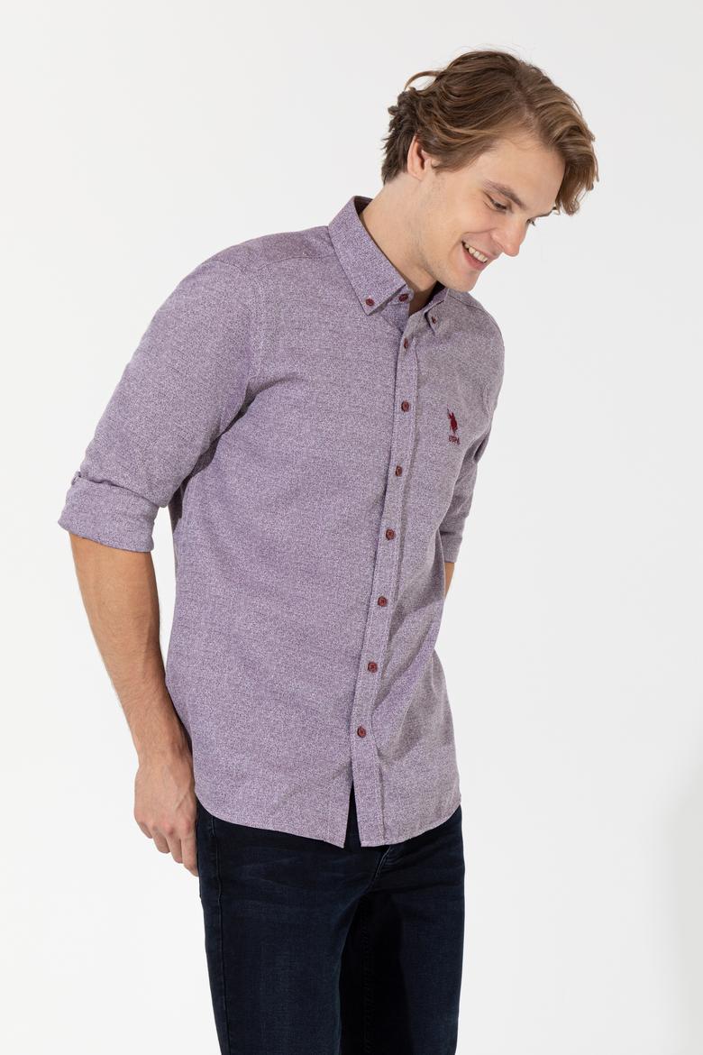 Erkek Vişne Uzun Kollu Gömlek - 50256405036