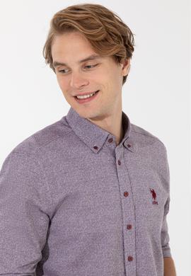 Erkek Vişne Uzun Kollu Gömlek - 50256405036