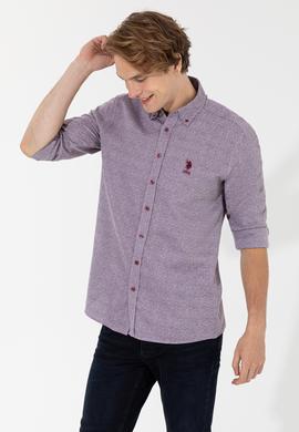 Erkek Vişne Uzun Kollu Gömlek - 50256405036