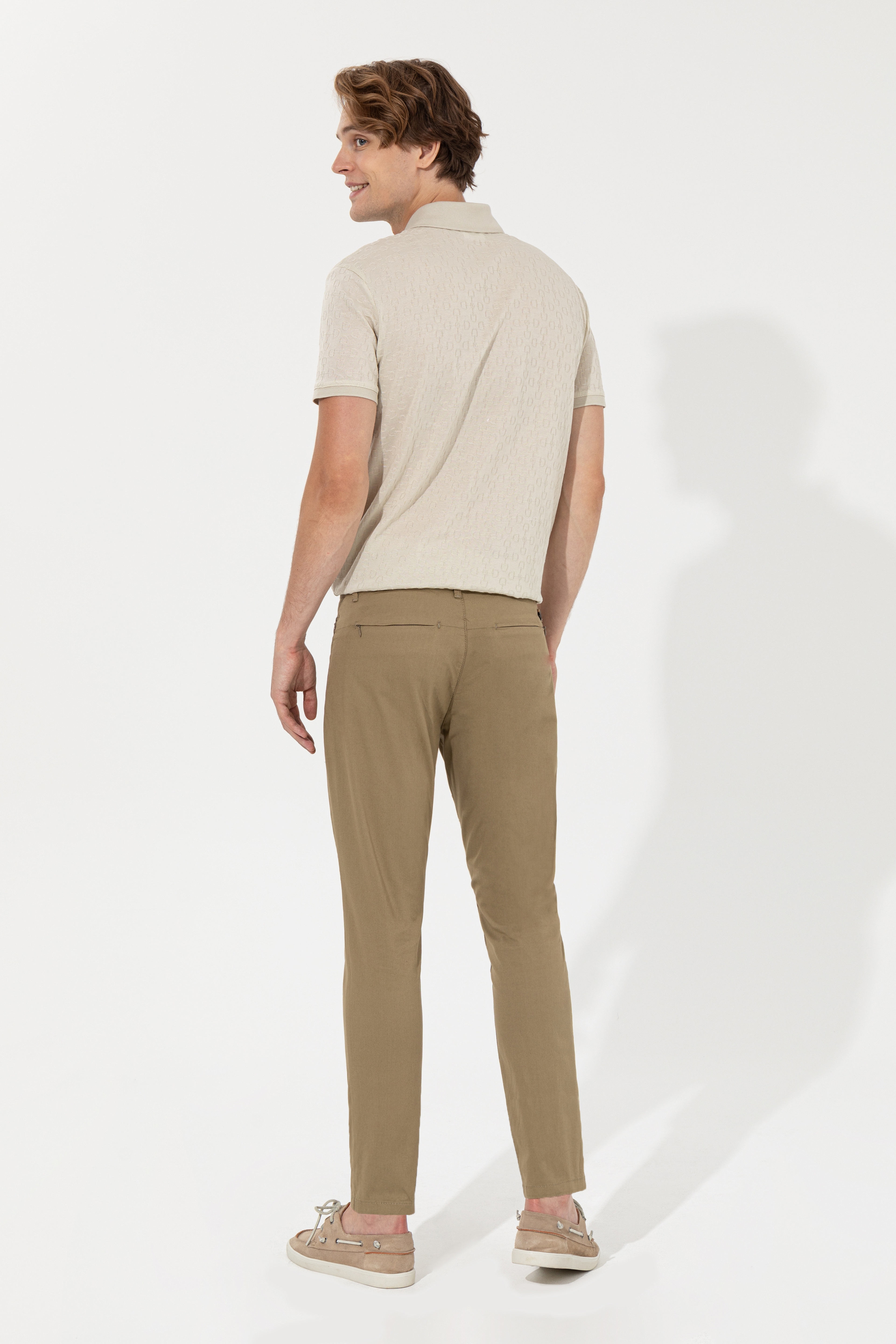 Erkek Carrot Fit Koyu Haki Kanvas Pantolon
