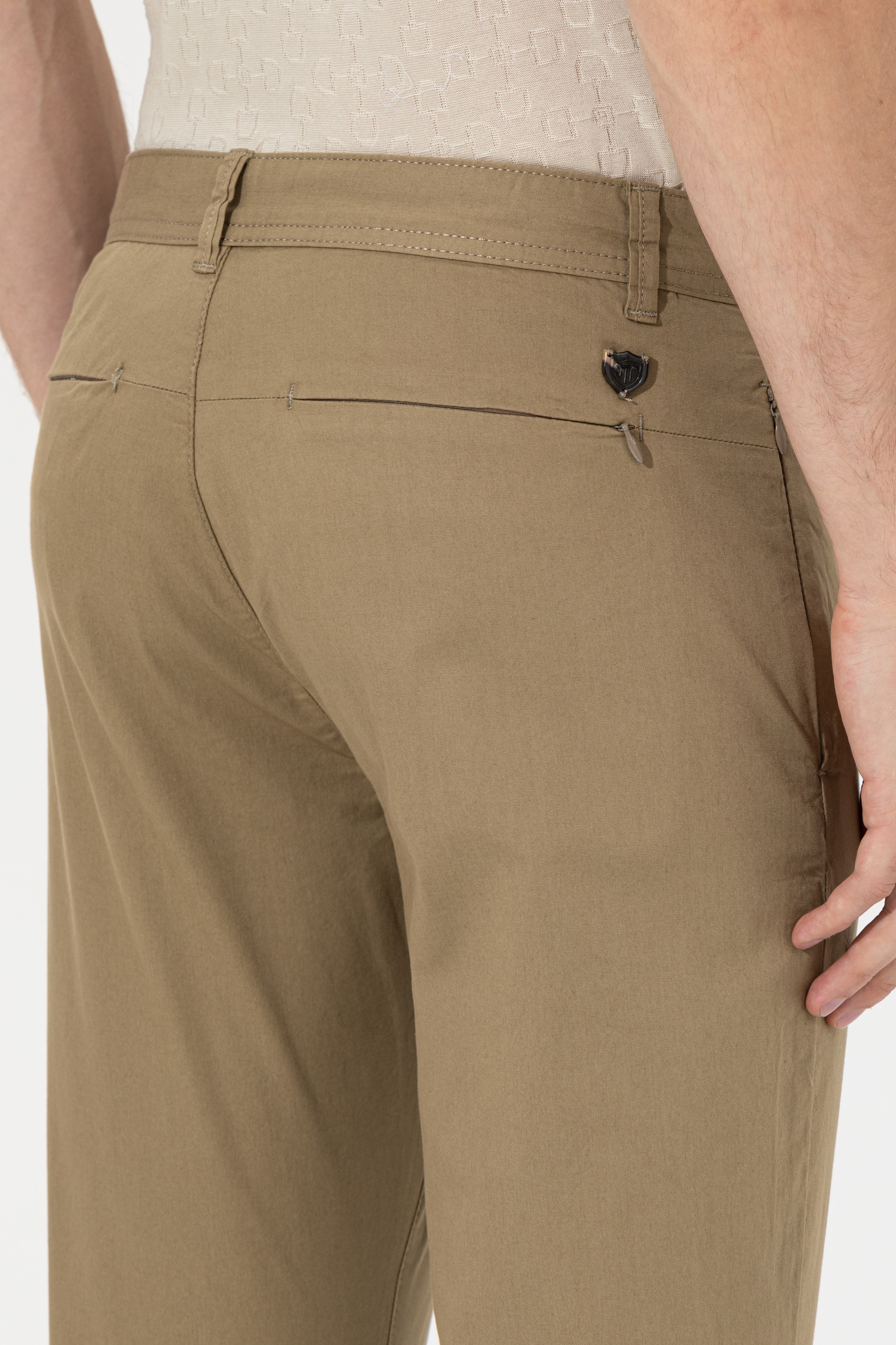 Erkek Carrot Fit Koyu Haki Kanvas Pantolon - Image 7