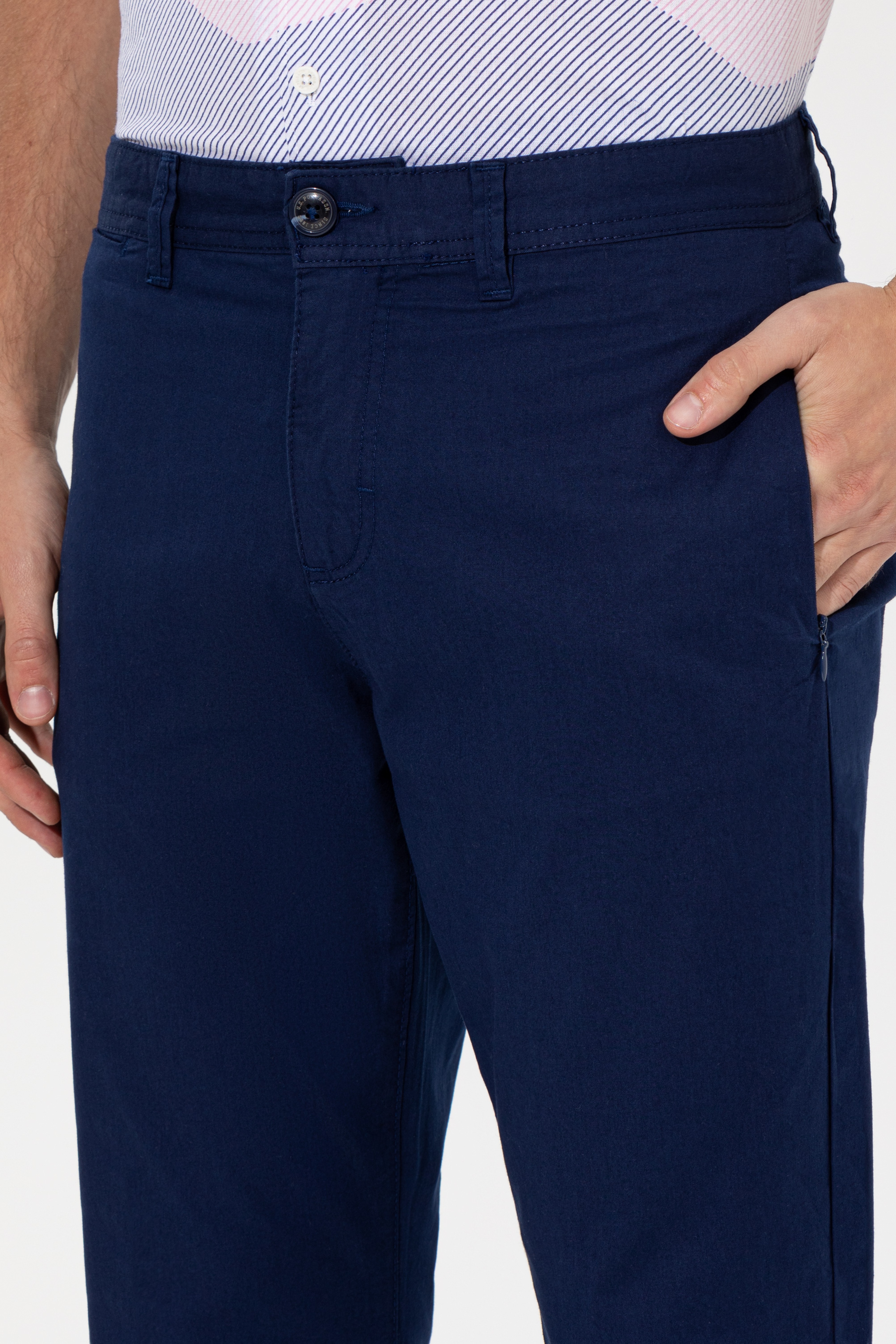 Erkek Carrot Fit Lacivert Kanvas Pantolon - Image 6