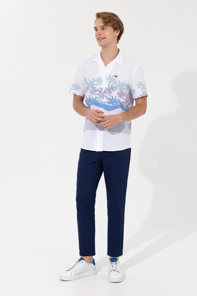 Erkek Lacivert Kanvas Pantolon