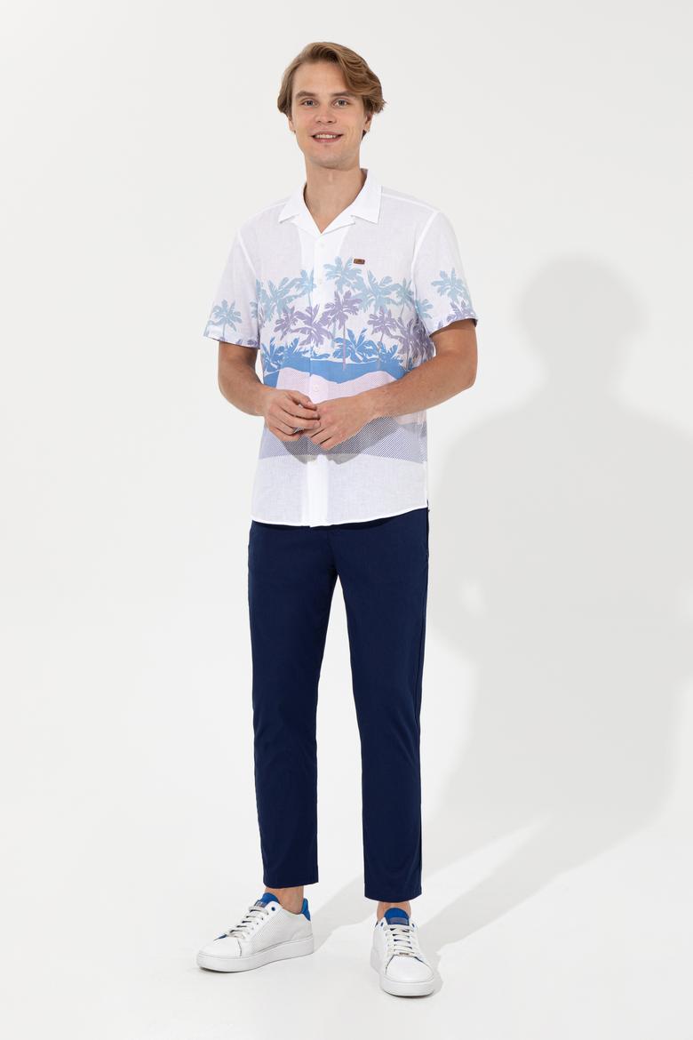 Erkek Lacivert Kanvas Pantolon - 50249843006