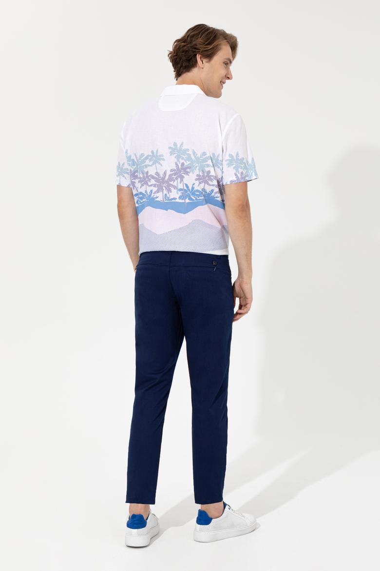 Erkek Lacivert Kanvas Pantolon - 50249843006