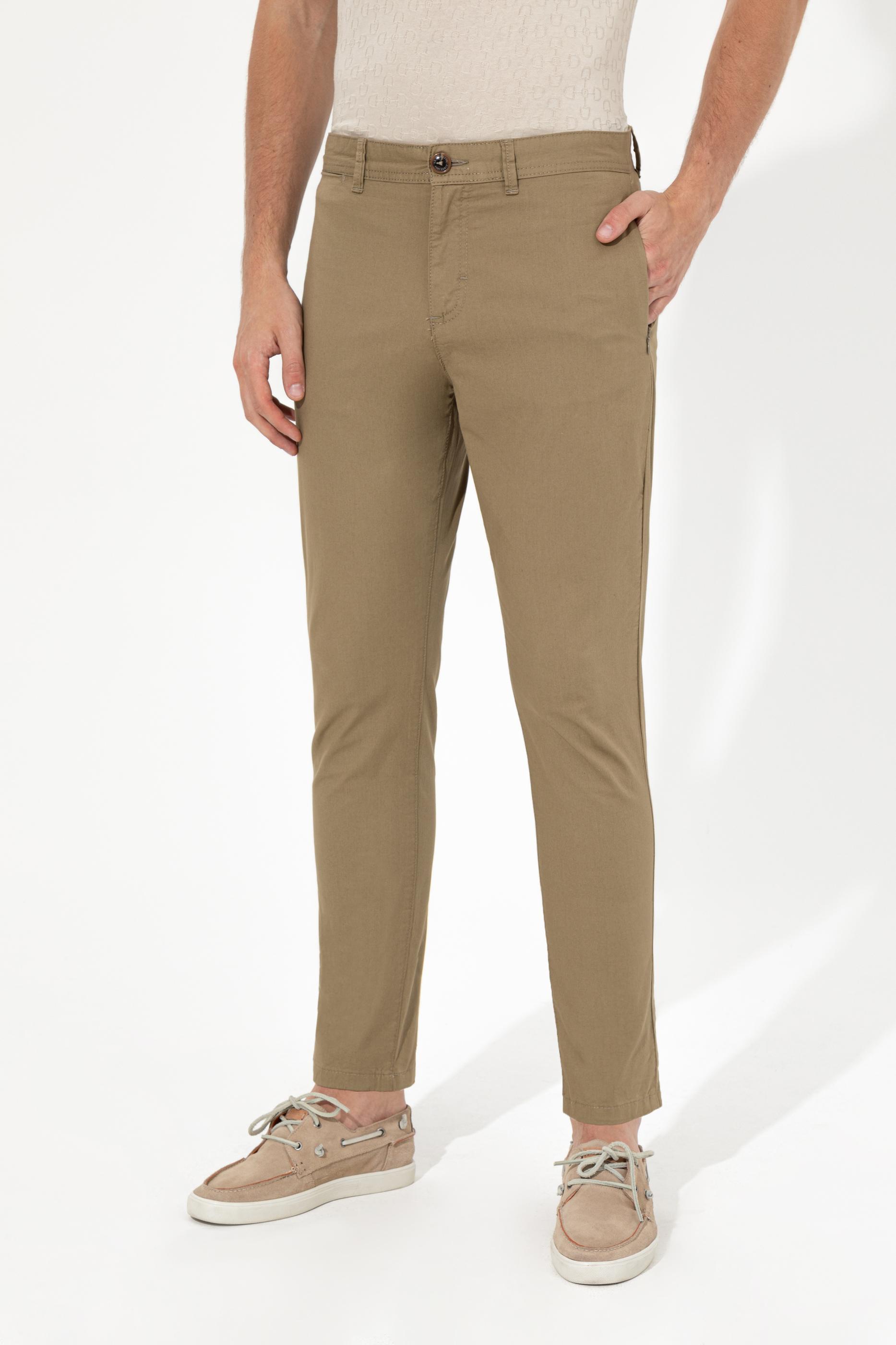 Erkek Koyu Haki Kanvas Pantolon