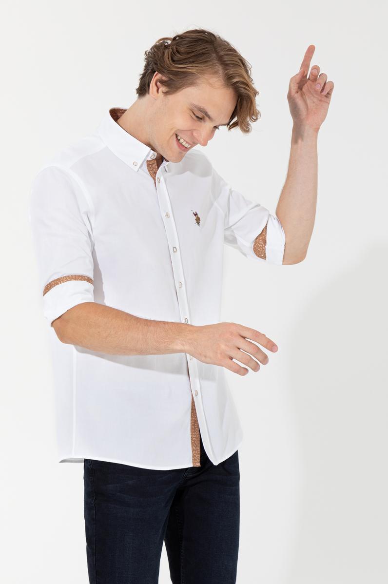 Erkek Beyaz Uzun Kollu Gömlek