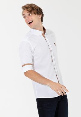 Erkek Beyaz Uzun Kollu Gömlek - 50253404025