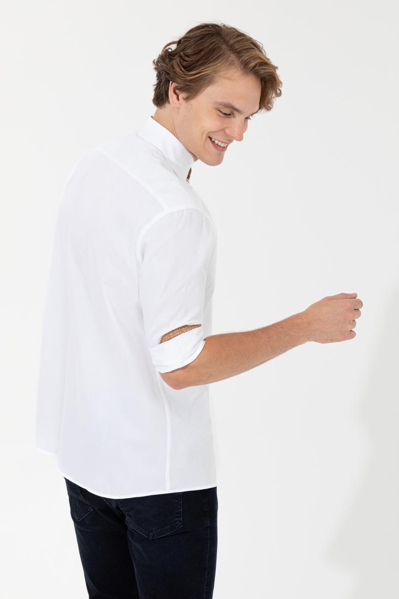 Erkek Beyaz Uzun Kollu Gömlek - 50253404025
