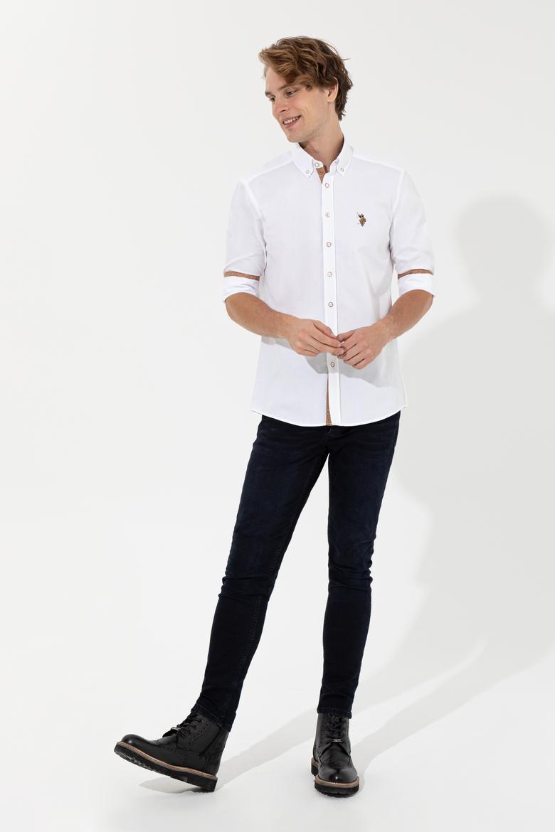 Erkek Beyaz Uzun Kollu Gömlek - 50253404025